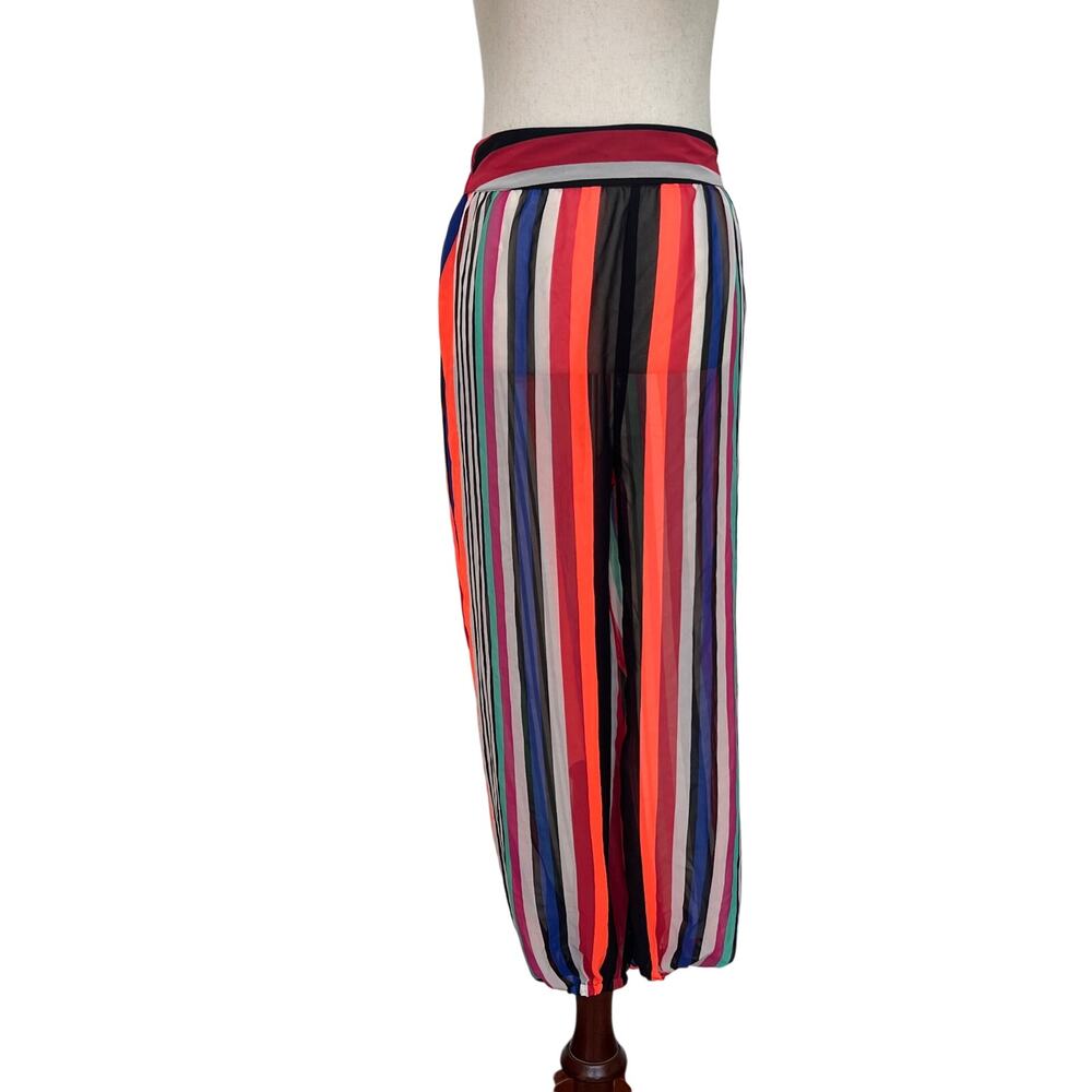 AMERICA & BEYOND Women's Mandrain Stripe Trouser Size S